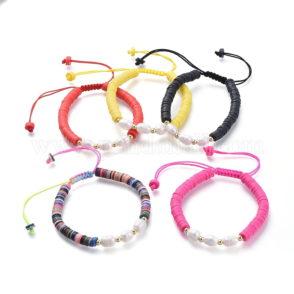 Wholesale Adjustable Nylon Thread Braided Bead Bracelets - Pandahall.com