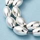 Brins de perles d'hématite magnétiques synthétiques galvanisées G-Q1009-E02-01-4