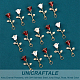 Unicraftale 20pcs 2 Farben Legierungs-Emaille-Anhänger ENAM-UN0001-01-5