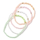 Graine de verre et bracelet extensible en perles acryliques bicône BJEW-JB09429-1