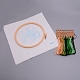 刺繡ツールアクセサリー  プラスチック製のクロスステッチ刺繍フープ  鉄ネジと綿布で  ホワイト  211x202x9.5mm DIY-SZC0003-03-1