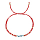 Регулируемые браслеты лэмпворк с плетеными бусинами «сглаз» MJ9955-03-1