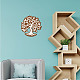 Creativa decorazione da parete in legno naturale AJEW-WH0331-009-5