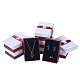 Boîtes de bijoux en carton rectangle rempli de coton kraft avec bowknot CBOX-N006-03-1
