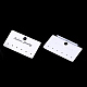 プラスチックディスプレイカード  ピアスに使用  長方形  乳白色  3x5.5x0.7~0.8cm  穴：6mm CDIS-S027-14-2