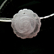 Flower Natural Rose Quartz Pendants G-F270-28A-3