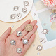 DELORIGIN 12pcs Snap Button Jewelry Charms Connector Charms Interchangeable Pendants Snaps Charms for Jewelry Making DIY Craft Necklaces Key Rings Key Chains Bracelet Hang Snap Base Pendant FIND-WH0110-342-4