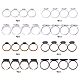Sunnyclue 32 pieza de anillo de cabujón de latón que incluye bases de anillo de 8 mm en blanco con almohadillas y anillos en blanco ovalados redondos de 16 mm/18 mm para hacer joyas KK-SC0001-03-4