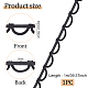 BENECREAT 1.1 Yard Black Corset Loops for Corset Lacing SRIB-WH0024-02-2