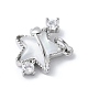 Подвески из латуни микропаве с фианитами и стеклом KK-F892-47P-01-2