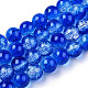 Transparent Crackle Baking Painted Glass Beads Strands DGLA-T003-01A-03-1