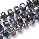 Electroplat Glass Beads Strands X-EGLA-Q092-10mm-D02-1