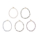 Collier de perles de pierres précieuses naturelles et de pépites d'hématite synthétique avec 304 fermoir en acier inoxydable pour femme NJEW-JN04115-1
