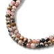 Brins de perles de rhodonite argentine naturelle G-M399-01A-3