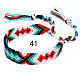 Плетеный браслет из хлопкового шнура с узором в виде ромбов FIND-PW0013-003A-41-1