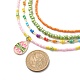 Set di collane in rilievo di perle imitatin semi di vetro stile 4 pz 4 NJEW-JN04012-5