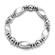 Fashion Non-magnetic Synthetic Hematite Stretchy Bracelets X-BJEW-K001-03A-1