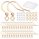 CREATCABIN 50Pcs Real 18K Gold Plated Brass Horizontal Loop French Earring Hooks KK-CN0001-81-1