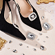 Fingerinspire 4 pcs boucle de chaussure en cristal strass clair et noir clips de chaussures en strass boucle de chaussure en métal cristal élégant paire détachable bijoux de chaussures clips de mariage breloques de chaussures de mariée décoration FIND-FG0002-37-4