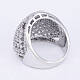 Brass Micro Pave Cubic Zirconia Finger Rings RJEW-E145-43P-3