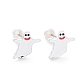 Alloy Ghost Stud Earrings with Steel Pin EJEW-E143-10-1