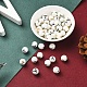 80pcs 8 couleurs de perles de verre opaques de Noël EGLA-YW0001-04-7