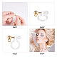 Brass Clip-on Earring Component KK-L169-09G-3