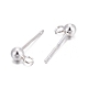 Round 925 Sterling Silver Ear Stud Findings STER-M108-04-2
