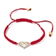 Coeur en alliage de strass avec bracelet à maillons infinis BJEW-JB10003-1