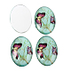Butterfly Printed Glass Oval Cabochons GGLA-N003-22x30-C-3