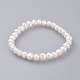 Pulseras del estiramiento de perlas naturales BJEW-JB04729-1