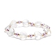 Bracelet extensible en perles de verre coeur pour enfant BJEW-JB08518-4