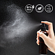 Benecreat 12 confezione da 100 ml flacone spray in plastica per nebulizzazione fine in plastica color ambra con tappi neri DIY-BC0001-06B-3