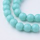Opaque Solid Color Glass Beads Strands GLAA-D080-6mm-03-1