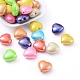 Color de ab plateó los abalorios de acrílico del corazón para el collar del bubblegum PACR-R201-20x21mm-M-1