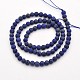 Frosted Round Natural Lapis Lazuli Beads Strands G-E302-110-4mm-2