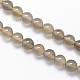 Round Natural Grey Agate Beads Strands G-S128-4mm-1