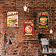 GLOBLELAND Vintage Restaurant Hamburger and Funny Word Metal Tin Sign for Garage Man Personalized Signs Garden Cave Signs Art Plaque Poster Wall Decor for Home Kitchen Bar Club 8?12inch AJEW-WH0189-231-6