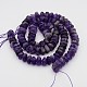 Natural Amethyst Faceted Rondelle Bead Strands G-P082-05-2