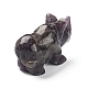 Figurines de rhinocéros de guérison sculptées en améthyste naturelle DJEW-M008-02H-3