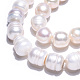 Hebras de perlas de agua dulce cultivadas naturales PEAR-N012-10E-5