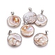 Colgantes naturales de perlas cultivadas de agua dulce PEAR-L024-03P-1