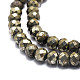 Natural Pyrite Beads Strands G-E569-H16-3