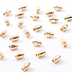 BENECREAT 30Pcs 18K Gold Plated Brass Beads Column Metal Spacer Beads 2mm Hole Beads(6x4mm) for Necklaces KK-BC0005-42G-2