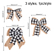 Chgcraft 3 pièces 3 style grand bowknot polyester imitation lin ornement accessoires DIY-CA0002-61-2