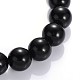 Tête de Bouddha pierres précieuses perles bracelets extensibles BJEW-JB01864-06-3
