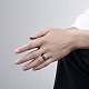 Романтичная 316л титана стали Цирконом шириной полосы палец кольца RJEW-BB07086-8B-5