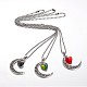 Tibetischen Stil Legierung Mond Anhänger Halsketten NJEW-JN01179-1