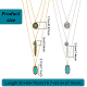 Anattasoul 2-teiliges 2-lagiges Halsketten-Set mit Blumen- NJEW-AN0001-06-2