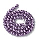 Eco-Friendly Dyed Glass Pearl Bead Strands HY-A008-6mm-RB083-2